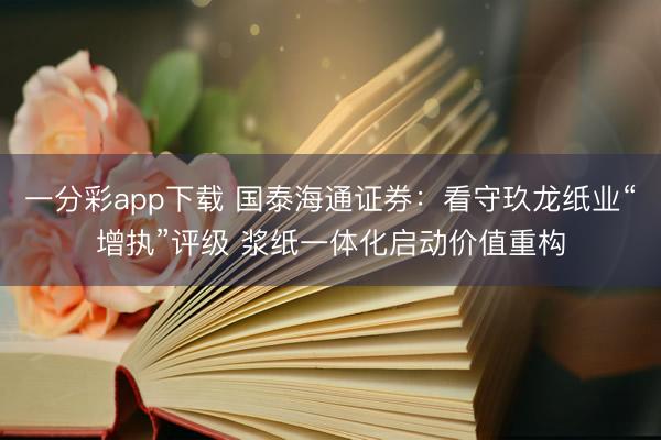 一分彩app下载 国泰海通证券：看守玖龙纸业“增执”评级 浆纸一体化启动价值重构