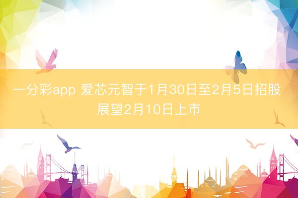 一分彩app 爱芯元智于1月30日至2月5日招股 展望2月10日上市