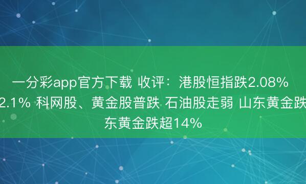 一分彩app官方下载 收评：港股恒指跌2.08% 科指跌2.1% 科网股、黄金股普跌 石油股走弱 山东黄金跌超14%