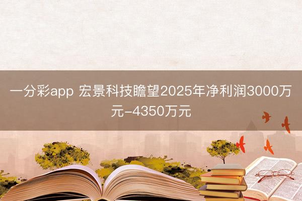 一分彩app 宏景科技瞻望2025年净利润3000万元-4350万元