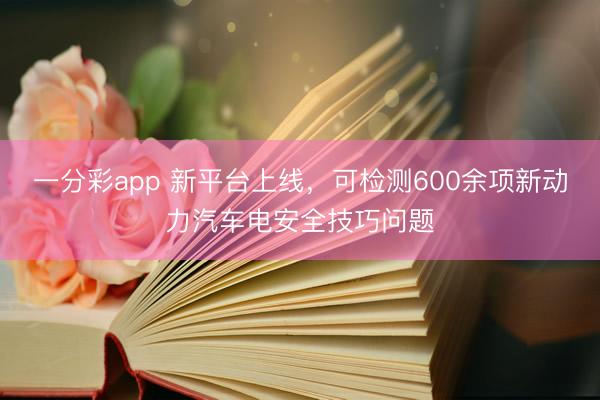 一分彩app 新平台上线，可检测600余项新动力汽车电安全技巧问题