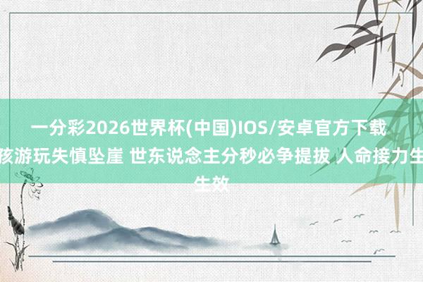 一分彩2026世界杯(中国)IOS/安卓官方下载 男孩游玩失慎坠崖 世东说念主分秒必争提拔 人命接力生效