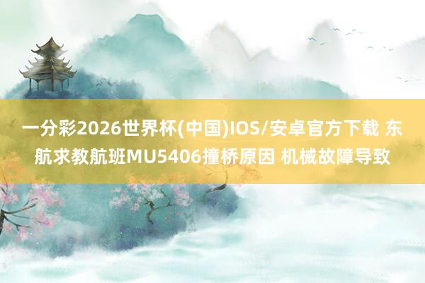一分彩2026世界杯(中国)IOS/安卓官方下载 东航求教航班MU5406撞桥原因 机械故障导致