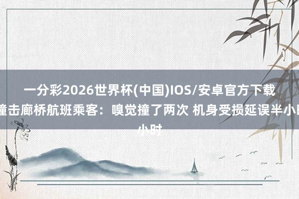 一分彩2026世界杯(中国)IOS/安卓官方下载 撞击廊桥航班乘客：嗅觉撞了两次 机身受损延误半小时