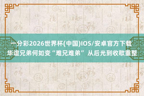 一分彩2026世界杯(中国)IOS/安卓官方下载 华谊兄弟何如变“难兄难弟” 从后光到收歇重整