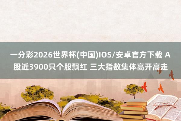 一分彩2026世界杯(中国)IOS/安卓官方下载 A股近3900只个股飘红 三大指数集体高开高走