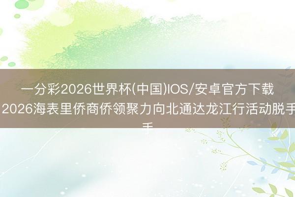 一分彩2026世界杯(中国)IOS/安卓官方下载 2026海表里侨商侨领聚力向北通达龙江行活动脱手