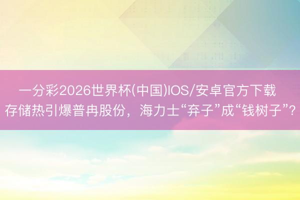 一分彩2026世界杯(中国)IOS/安卓官方下载 存储热引爆普冉股份，海力士“弃子”成“钱树子”？