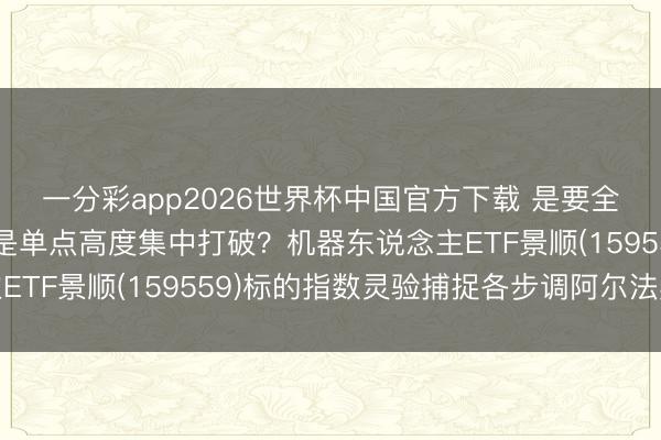 一分彩app2026世界杯中国官方下载 是要全产业链平衡布局?仍是单点高度集中打破?机器东说念主ETF景顺(159559)标的指数灵验捕捉各步调阿尔法契机