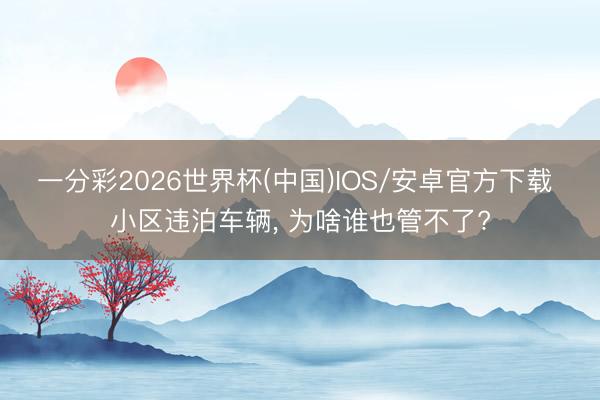 一分彩2026世界杯(中国)IOS/安卓官方下载 小区违泊车辆， 为啥谁也管不了?