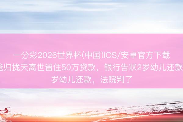 一分彩2026世界杯(中国)IOS/安卓官方下载 爷爷和爸爸归拢天离世留住50万贷款，银行告状2岁幼儿还款，法院判了