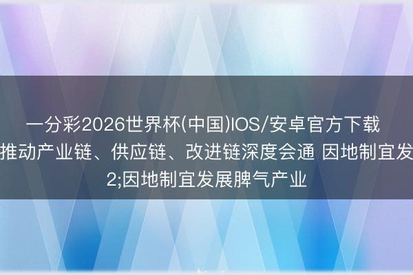 一分彩2026世界杯(中国)IOS/安卓官方下载 产经视线｜推动产业链、供应链、改进链深度会通 因地制宜发展脾气产业