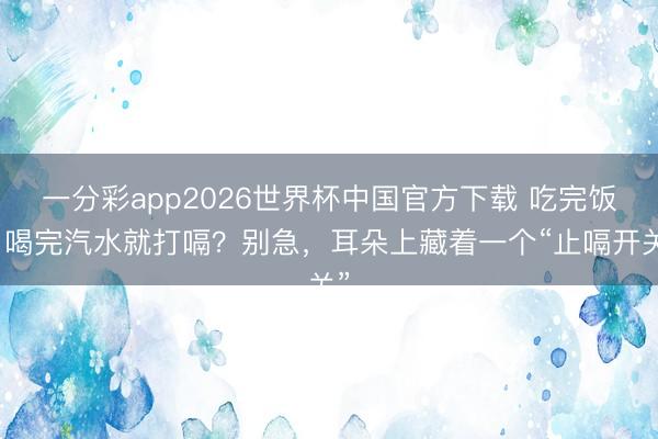 一分彩app2026世界杯中国官方下载 吃完饭、喝完汽水就打嗝？别急，耳朵上藏着一个“止嗝开关”