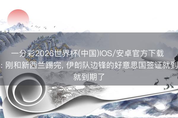 一分彩2026世界杯(中国)IOS/安卓官方下载 外媒: 刚和新西兰踢完， 伊朗队边锋的好意思国签证就到期了